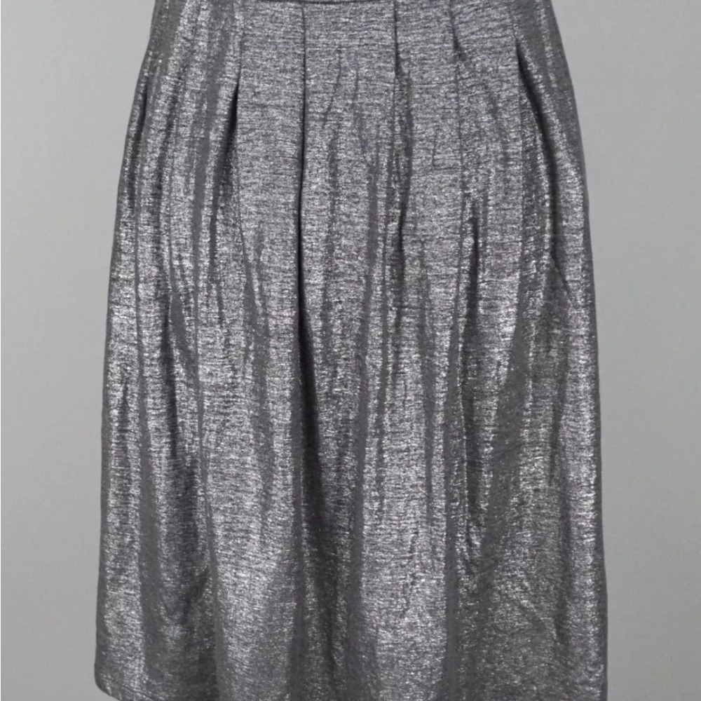 Eileen Fisher Silver Metallic Skirt —NWT - Picture 5 of 6